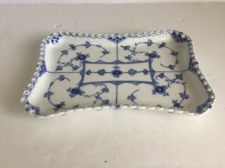 Vintage Royal Copenhagen BLUE FLUTED FULL LACE Tray Platter 1 1195 First Quality 5