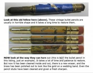 RESTORED Vintage Bullet Pencil - The Vitamineral Products Co.  Ultra Rare UR - 6 4