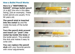 RESTORED Vintage Bullet Pencil - The Vitamineral Products Co.  Ultra Rare UR - 6 5
