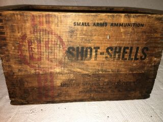 Vintage Us Shot 12 Guage 2 5/8 Climax Wood Ammo Box Crate Gun Shells Rare