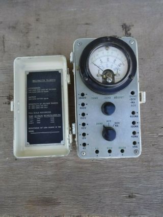 Vintage Military Multimeter Ts - 297 / U With Case No Leads