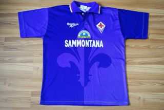 Fiorentina Italy Football Shirt Jersey Home Maglia 1995/1997 Vintage Reebok Xl