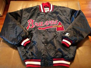 L Vintage 1997 Authentic Atlanta Braves Game Issue Jacket Georgia Falcons 90s
