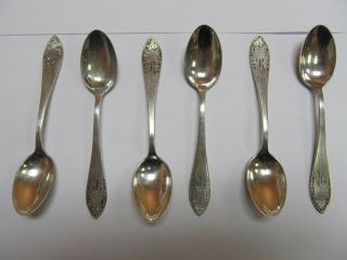 Birks Canada Sterling Silver 6 Choice Coffee / Demitasse Spoons 4 1/4” Xlnt Cond