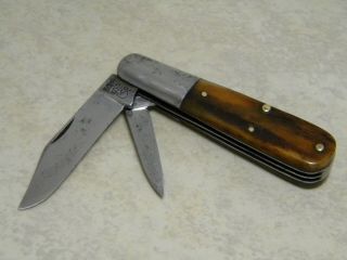 Vintage Case Xx 1920 - 40 Green Bone 62009 1/2 Barlow Knife