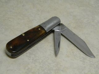 Vintage Case XX 1920 - 40 Green Bone 62009 1/2 Barlow Knife 2