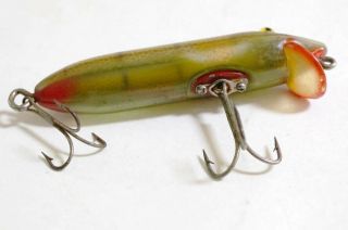 Vintage Heddon Glass - eyed Vamp Spook Rare Wartime Plastic Lip Fishing Lure 5