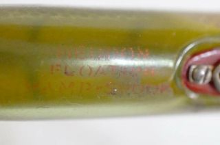 Vintage Heddon Glass - eyed Vamp Spook Rare Wartime Plastic Lip Fishing Lure 6