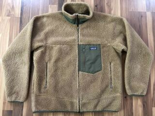 Exc Mens Large Patagonia Retro - X Deep Pile Fleece Jacket Coat Hiking Sweater