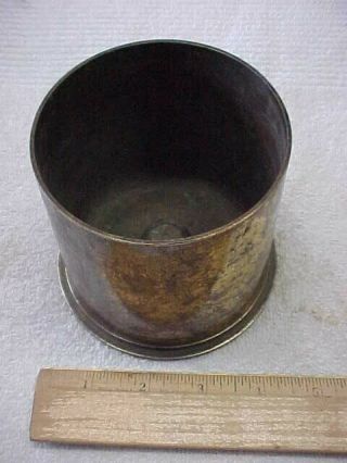 Wwii Trench Art Brass 3 In Shell Ashtray Us Navy 10 - 1943 Mk 7 - Mod 1 50 Cal