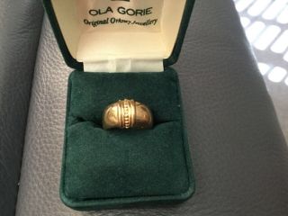 Vintage Ola Gorie 9ct Yellow Gold Ring “ola” Orkney Scottish Size K — - Vgc