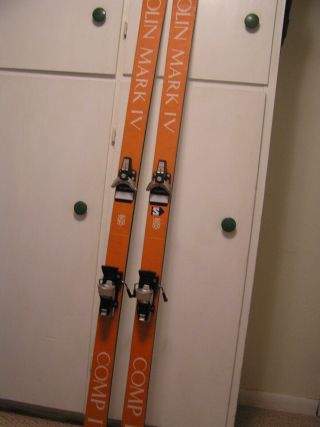 Vintage Olin Mark Iv Downhill Skis W/salomon Bindings Like Ones James Bond