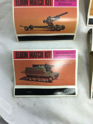 HO 1:87 Vintage Eldon Match Kit Model Armored Car Tank Howitzer Gun Half - Track 3