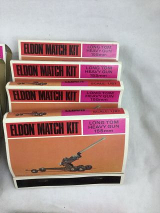 HO 1:87 Vintage Eldon Match Kit Model Armored Car Tank Howitzer Gun Half - Track 6