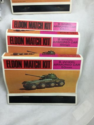 HO 1:87 Vintage Eldon Match Kit Model Armored Car Tank Howitzer Gun Half - Track 7