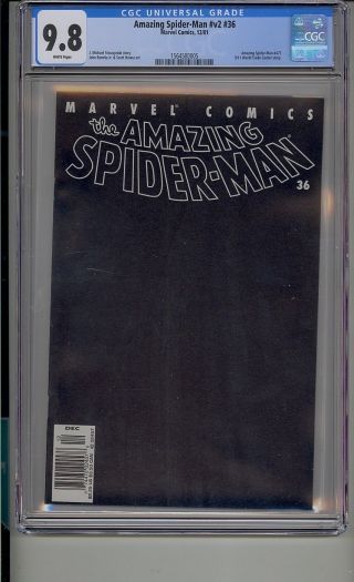 Spider - Man Vol 2 36 Cgc 9.  8 9/11 Issue Newsstand Upc Version Rare