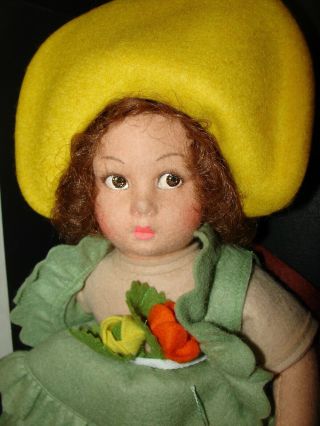 14 " Lenci Francesca Felt Doll From The 1989 Ufdc Convention,  Pristine