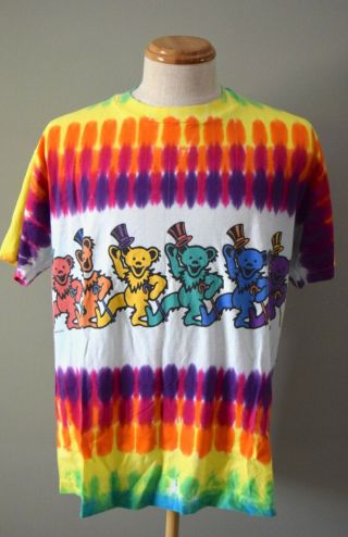 Vintage Grateful Dead Dancing Bears Tie Dye 1993 Gdm T - Shirt Mens L Xl