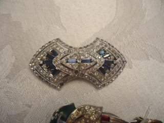 Vtg Jewelry CORO Duette Brooch Fur Clip 3 Need TLC 1940s all signed 2