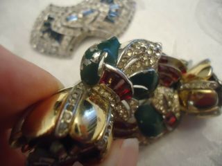 Vtg Jewelry CORO Duette Brooch Fur Clip 3 Need TLC 1940s all signed 4