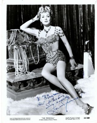 Hollywood Glamour Queen & Actress Lana Turner,  Vintage Signed Studio Photo.