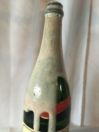 PERRIER JOUET CHAMPAGNE GLASS BOTTLE VINTAGE DUMMY DECOR OPENED 3