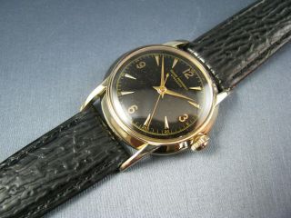 Rare Vintage Girard Perregaux Gyromatic 10k Gold Gf Automatic Mens Watch 1950s