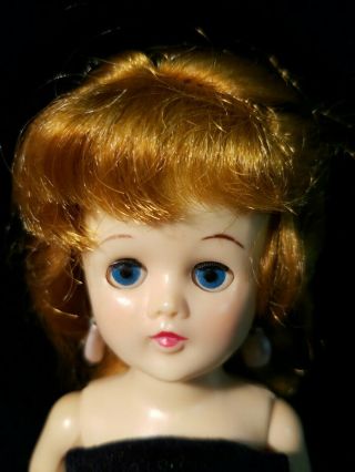 1957 Vogue Jill Doll Auburn Blue Eyes Velvet Black Gown 7517 Fur Stole 3346 7