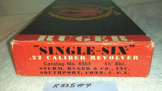 1960s Vintage Ruger Single - Six Old Model 3 Screw.  22 Cal Box Rss5