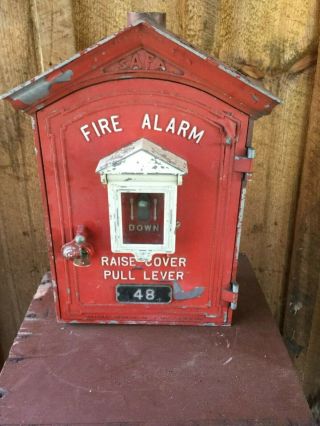 Vintage Safa Fire Alarm Box Superior American Fire Alarm Company Complete