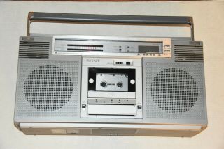 Vintage Sony Boombox Cfs - D7 Stereo Cassette Corder 2 Bands Ghetto Blaster Parts