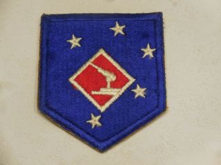 Vintage 1943 Usmc Marine Corps Wwii Defense Battalions Ssi Insignia Cloth Patch