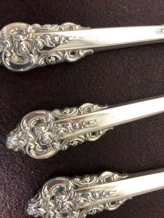 4 Wallace Grande Baroque Butter Spreaders/ Paddles/ Pate Knives 6