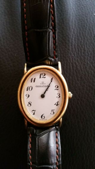 jaeger lecoultre Rare oval unisex 18k solid gold watch 5