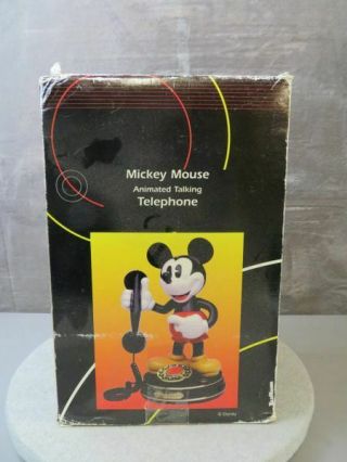 Iob Vintage Disney Mickey Mouse 1 Telephone Telemania Talking Animated Phone
