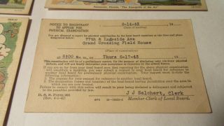 WW II POSTCARDS 155 MM GUN FIELD ARTILLERY,  NAVAL AIR,  SELECTIVE SERVICE CARD 43 5