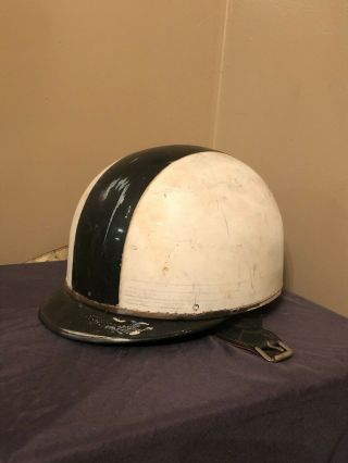 Vintage Antique Hard Shell Horse Racing Jockey Helmet