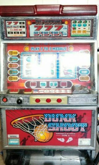 Slot Machine Dunk Shoot Casino Token Electronic Spinner Certified Vintage Game