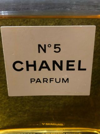 Rare Vintage Display Factice Chanel NO.  5 Bottle 7” Tall France Perfume 2