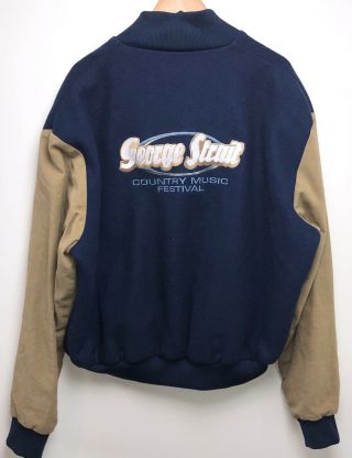 Vtg George Strait Country Music Festival Varsity Jacket Men 