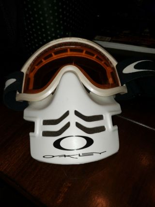 Vintage Oakley E Frame Ski Goggle With Attack Mask Rare
