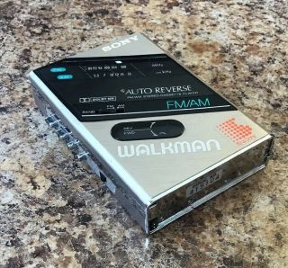 Vintage Sony Walkman Rare Model WM - F100 Cassette Player AM/FM Radio 2