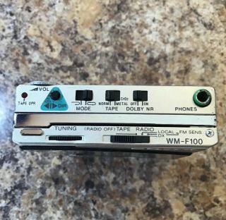Vintage Sony Walkman Rare Model WM - F100 Cassette Player AM/FM Radio 5