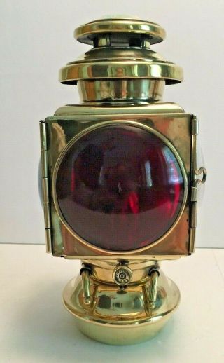Antique Car Vintage Brass Oil Lamp: E&j Patent 1908 Tail Light