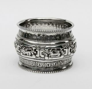 Rare Victorian Silver Napkin Ring Chester 1882 Eastern Zodiac