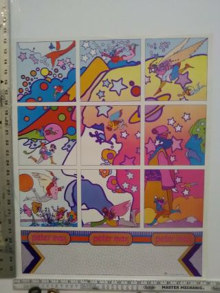 Rare Vintage Peter Max 1970 Psychedelic Poster 19.  5 X 24 Not A Reprint