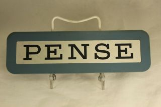 Vintage Ibm Blue Resin Think Sign Wall Plaque In Portuguese - Pense