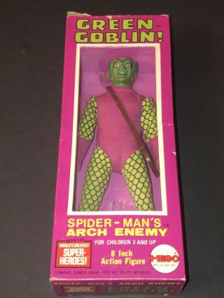Mego 1974 Green Goblin Type 1 Body In All Unpunched Box Very Rare