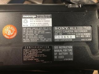 SONY Handycam CCD - TR400 Hi8 Video Camera Recorder Camcorder Vintage 5