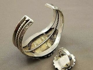 VNTG Expertly Crafted Navajo Petrified Wood Bracelet & Ring Matching SET 9